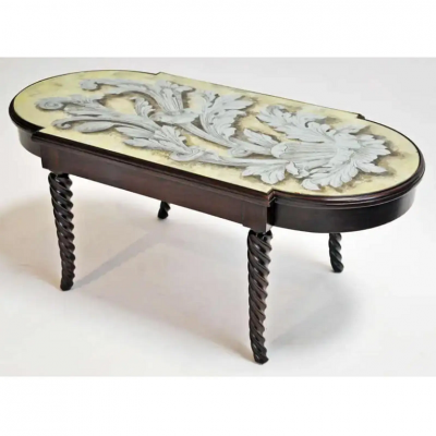  Grosfeld House Mid Century Modern Grosfeld House Coffee Table With glomis Glass Top