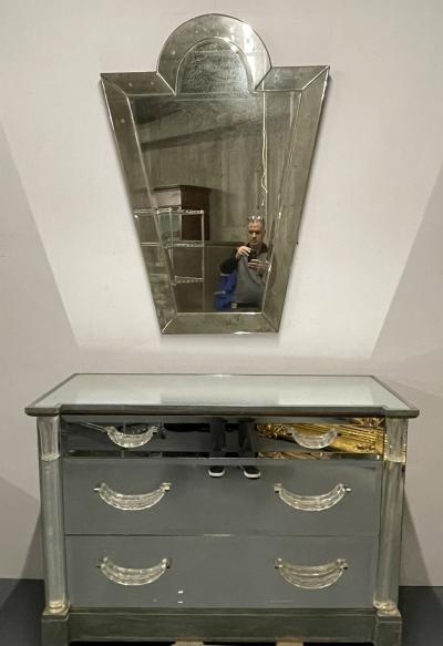 Grosfeld House Mid Century Modern Mirrored Grosfeld House Cabinet Commode Glassics 1930s