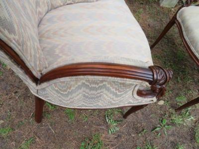  Grosfeld House Pair Grosfeld House Hollywood Regency Mahogany Lounge Armchairs Dorothy Draper