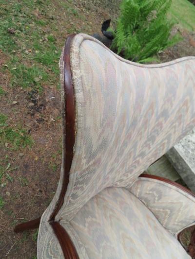  Grosfeld House Pair Grosfeld House Hollywood Regency Mahogany Lounge Armchairs Dorothy Draper