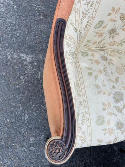  Grosfeld House Pair Hollywood Regency Grosfeld House Swag Drape Lounge Chairs Circa 40s