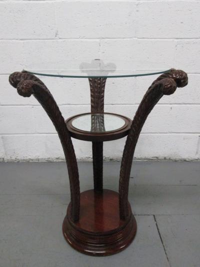  Grosfeld House Pair of Grosfeld House Plume Base Side Tables