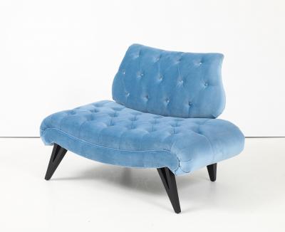  Grosfeld House Rare Paie Of 1960s Grosfeld House Oversize Tufted Slipper Chairs