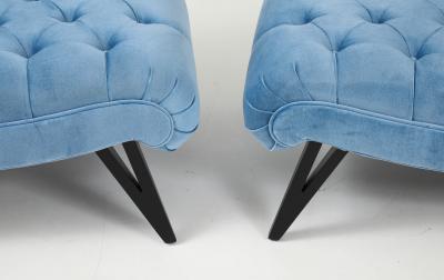  Grosfeld House Rare Paie Of 1960s Grosfeld House Oversize Tufted Slipper Chairs
