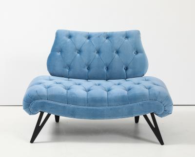  Grosfeld House Rare Paie Of 1960s Grosfeld House Oversize Tufted Slipper Chairs
