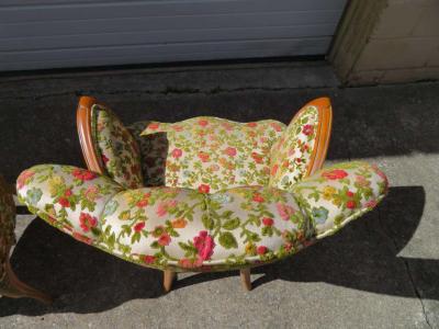  Grosfeld House Spectacular Pair of Grosfeld House Arm Lounge Chairs Hollywood Regency Modern