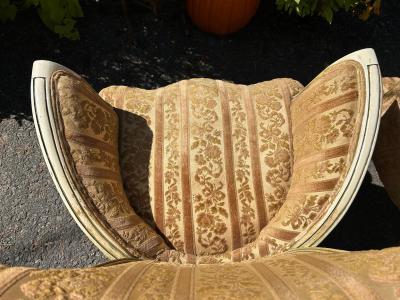  Grosfeld House Spectacular Pair of Grosfeld House Arm Lounge Chairs Hollywood Regency Modern