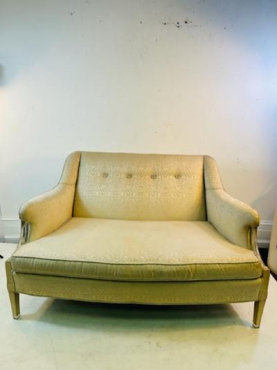  Grosfeld House UNUSUAL WOOD AND LUCITE SETTEE DESIGNED BY GROSFELD HOUSE