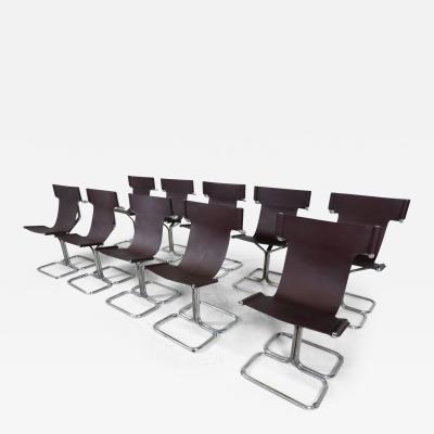  Gruppo DAM Mid Century Modern Set of 10 Topos Chairs by Gruppo DAM for Busnelli 1970s