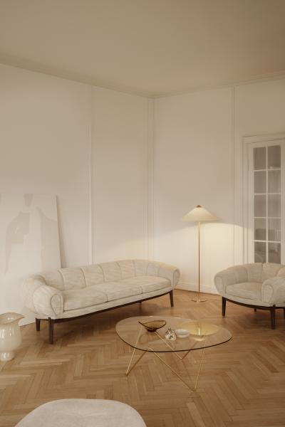  Gubi Barba Corsini Pedrera Coffee Table in Chrome for Gubi
