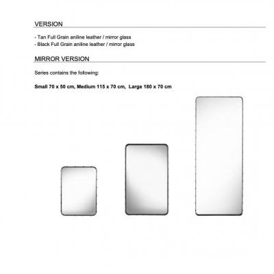  Gubi Jacques Adnet Large Rectangulaire Wall Mirror for GUBI