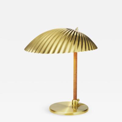  Gubi Paavo Tynell Model 5321 Brass and Rattan Table Lamp