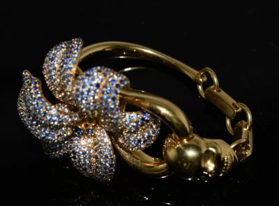 Gucci 18K Gucci Flower Skull Bracelet