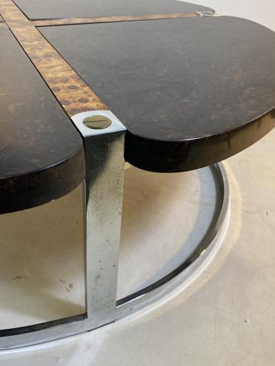  Gucci GUCCI STYLE MODERNIST STONE CHROME BRASS DESIGN COFFEE TABLE