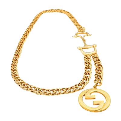  Gucci Gucci Gold Plated Chain Belt