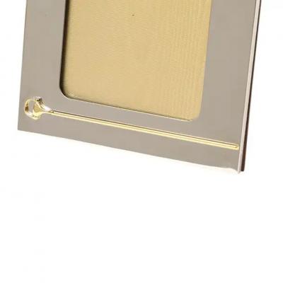  Gucci Gucci Photo Frame Horsebit Silverplate Brass Signed