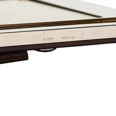  Gucci Gucci Photo Frame Horsebit Silverplate Brass Signed