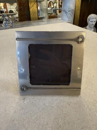  Gucci Gucci Silver Plated Picture Frame with Equestrian Bar Motifs Italy 1970s