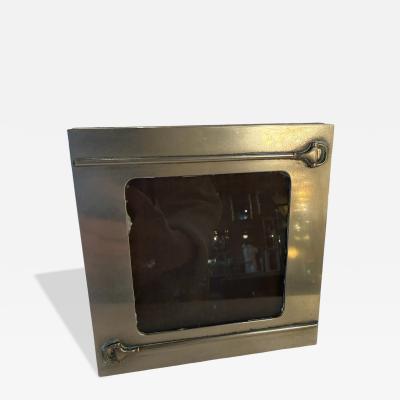  Gucci Gucci Silver Plated Picture Frame with Equestrian Bar Motifs Italy 1970s