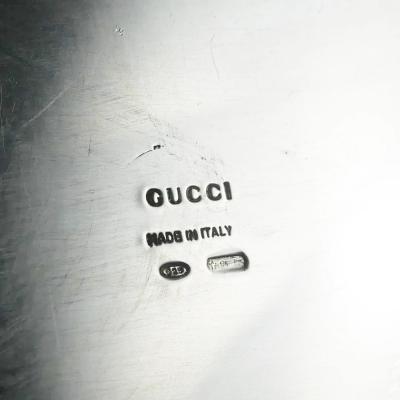  Gucci Large Sterling Modernist Vase By Gucci