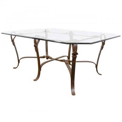  Gucci Stunning Modernist Gucci Influenced Equestrian Hand Forged Iron Table