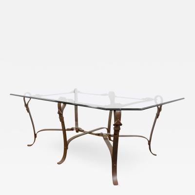  Gucci Stunning Modernist Gucci Influenced Equestrian Hand Forged Iron Table