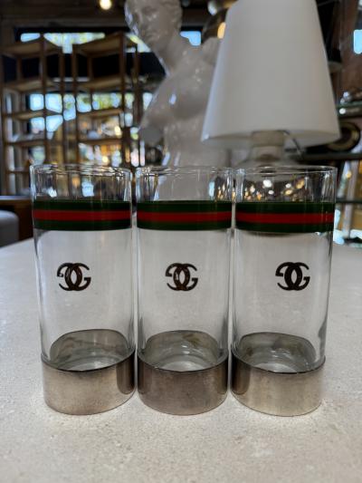  Gucci Vintage Gucci Barware Set Pitcher Carafe High Ball Glasses