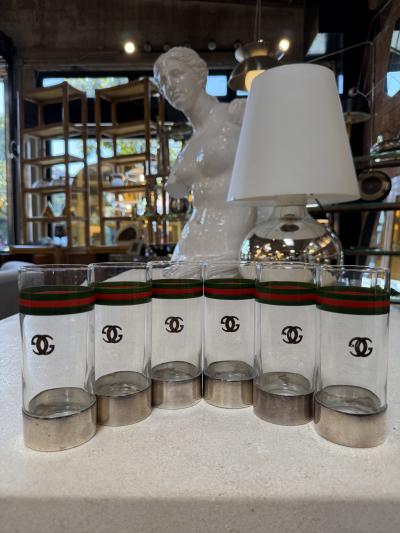  Gucci Vintage Gucci Barware Set Pitcher Carafe High Ball Glasses