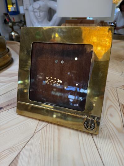 Gucci Vintage Gucci Brass Picture Frame with Equestrian Emblem