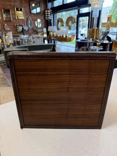  Gucci Vintage Gucci Leather and Wood Bar Box Bottle Case