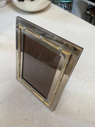  Gucci Vintage Gucci Silver Gold Tone Picture Frame 5x7