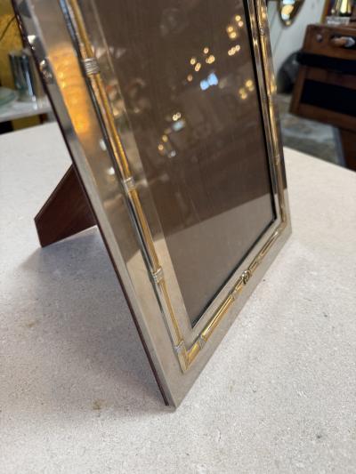 Gucci Vintage Gucci Silver Gold Tone Picture Frame 7 x 9