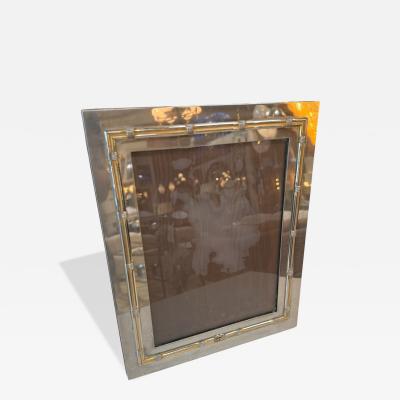  Gucci Vintage Gucci Silver Gold Tone Picture Frame 7 x 9