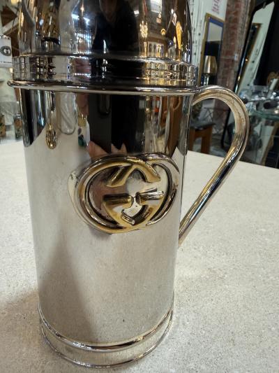  Gucci Vintage Gucci Silver Plated Wine Bottle Holder