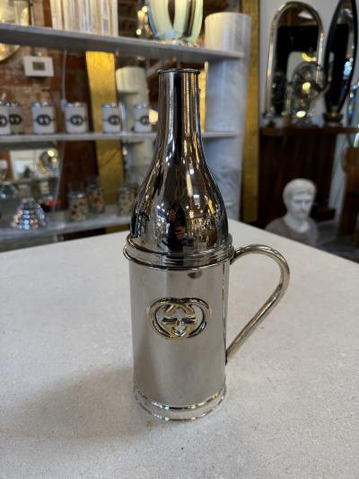  Gucci Vintage Gucci Silver Plated Wine Bottle Holder