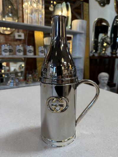  Gucci Vintage Gucci Silver Plated Wine Bottle Holder