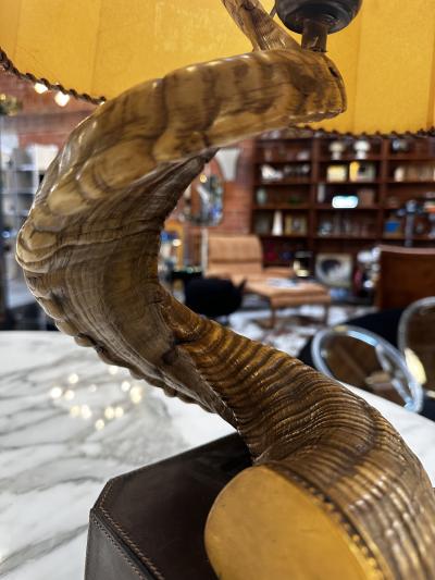  Gucci Vintage Italian Gucci Horn Table Lamp 1970s