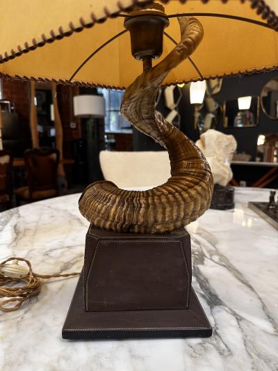  Gucci Vintage Italian Gucci Horn Table Lamp 1970s