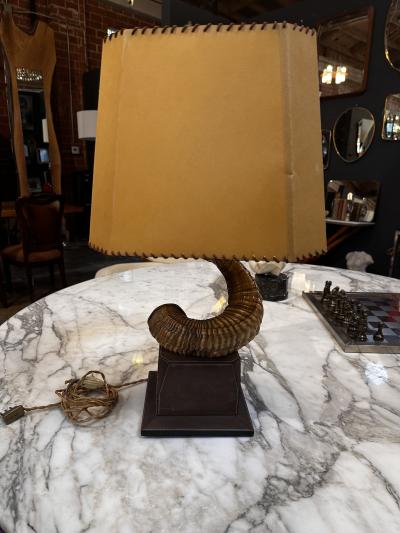  Gucci Vintage Italian Gucci Horn Table Lamp 1970s