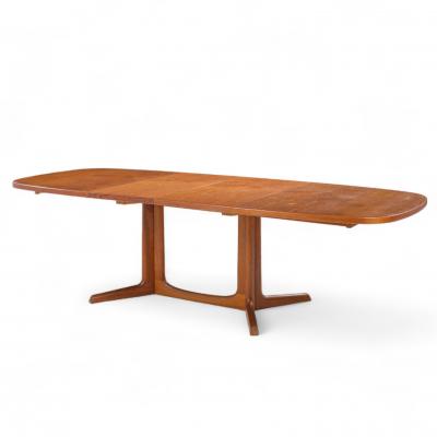  Gudme Mobelfabrik Gudme M belfabrik Mid Century Danish Teak Expanding Dining Table with 2 Leaves