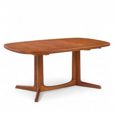  Gudme Mobelfabrik Gudme M belfabrik Mid Century Danish Teak Expanding Dining Table with 2 Leaves