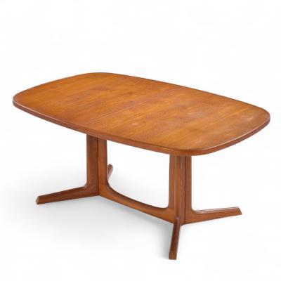  Gudme Mobelfabrik Gudme M belfabrik Mid Century Danish Teak Expanding Dining Table with 2 Leaves