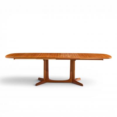  Gudme Mobelfabrik Gudme M belfabrik Mid Century Teak Expanding Dining Table with 2 Leaves