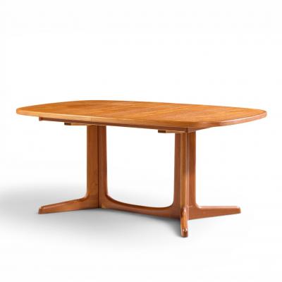  Gudme Mobelfabrik Gudme M belfabrik Mid Century Teak Expanding Dining Table with 2 Leaves