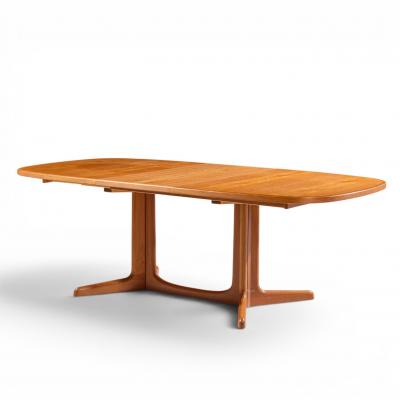  Gudme Mobelfabrik Gudme M belfabrik Mid Century Teak Expanding Dining Table with 2 Leaves