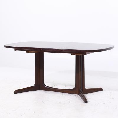  Gudme Mobelfabrik Gudme Mobelfabrik Mid Century Danish Rosewood Expanding Dining Table with 1 Leaf