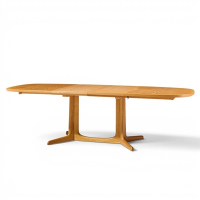  Gudme Mobelfabrik Gudme Mobelfabrik Mid Century Danish Teak Expanding Dining Table with 2 Leaves