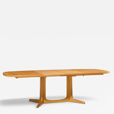  Gudme Mobelfabrik Gudme Mobelfabrik Mid Century Danish Teak Expanding Dining Table with 2 Leaves