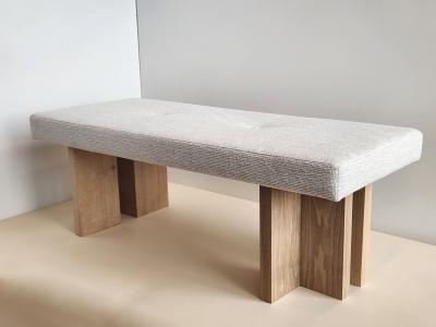  Gueridon Custom made Gueridon Bench COM Upholstery Choice of Wood Stain Made in USA 