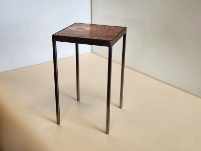  Gueridon Side Table with Onyx Tile by Gueridon Design